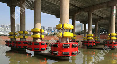 為蒸陽大橋訂制安裝的固定式復合材料橋梁防撞設施